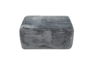Grey Plush Ottoman