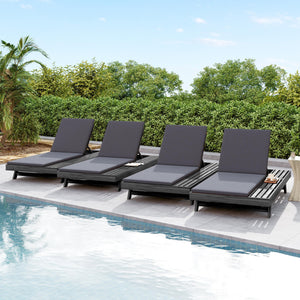 Lounge Chaise Set in Acacia Wood