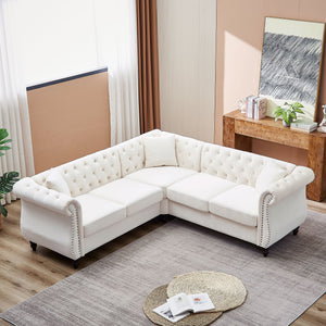 Streamline Modern L-Shaped Corner Sofa