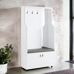 Buck II - High Gloss Hall Tree - White