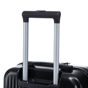 ABS Spinner Wheel Luggage Set with Cosmetic Case - Black