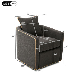 Swivel Accent Chair with Rotating Base for Living Room