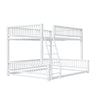 Bunk Bed Frame With Ladder And Safety Guardrails