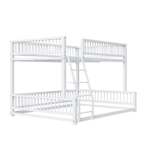 Bunk Bed With Ladder And Safety Guardrails