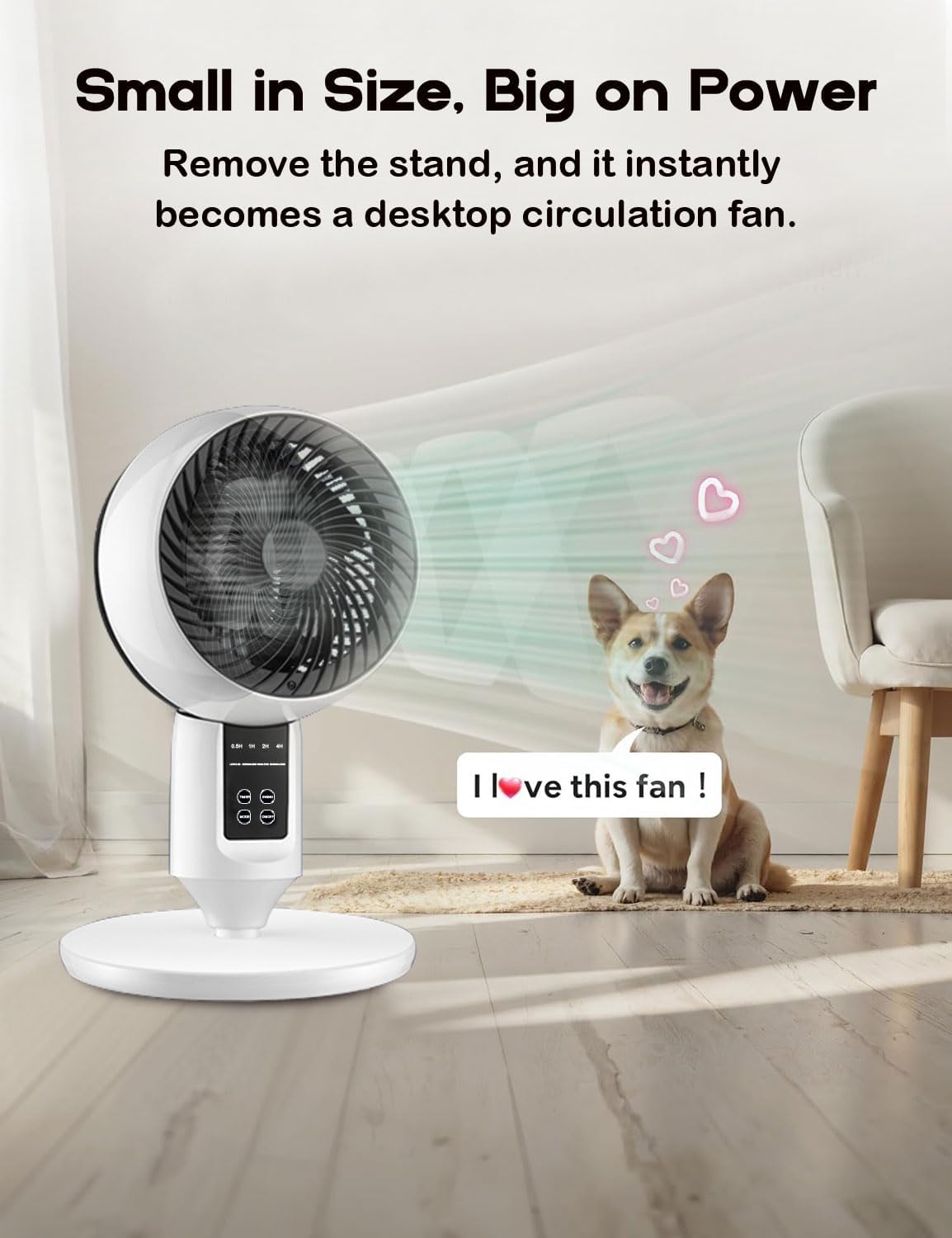 Pedestal Fan with Remote 3D Oscillation 3-Speed Quiet 26dB