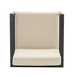 Modern 3 Piece Outdoor Patio Seating Set With Aluminum Frame And Weather Resistant Cushions - Beige / Gray