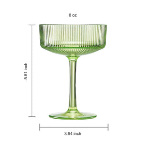 Madrid Acrylic Champagne Coupe Cocktail Glassware, Set of 8