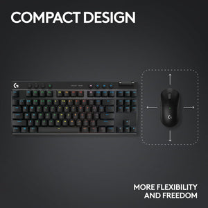 Refurbished - G PRO X TKL LIGHTSPEED Gaming Keyboard-BLACK-US-2.4GHZ/BT-TACTILE 920-012127