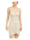 City Studio Womens Beige Sleeveless Sweetheart Neckline Short Tulip Cocktail Dress Size 3