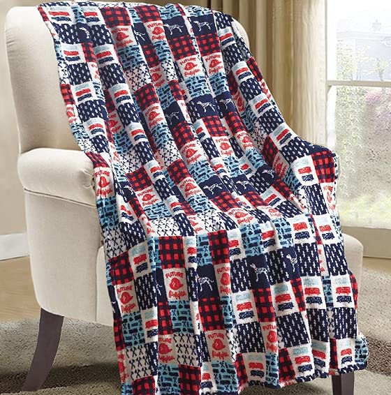 Decor&More American Pride Collection Microplush Throw Blanket (50" x 60")