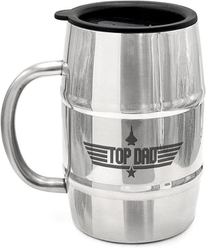 Gift-Mug-for-Dad,-Stainless-Steel-TOP-DAD-Barrel-Cup-with-Handle-and-Sip-Lid-(Hot-n'-Cold)-Double-Wall-Insulation-for-Beer-&-Coffee,-17oz-(Gift-Boxed-for-Christmas/Fathers-Day)-