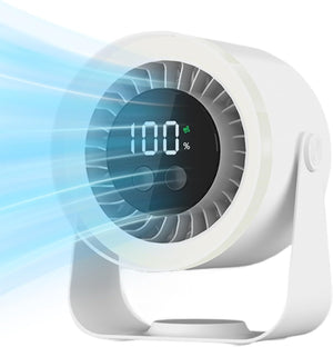 Quiet Desk Fan 10-Speed USB Rechargeable 3600mAh Portable