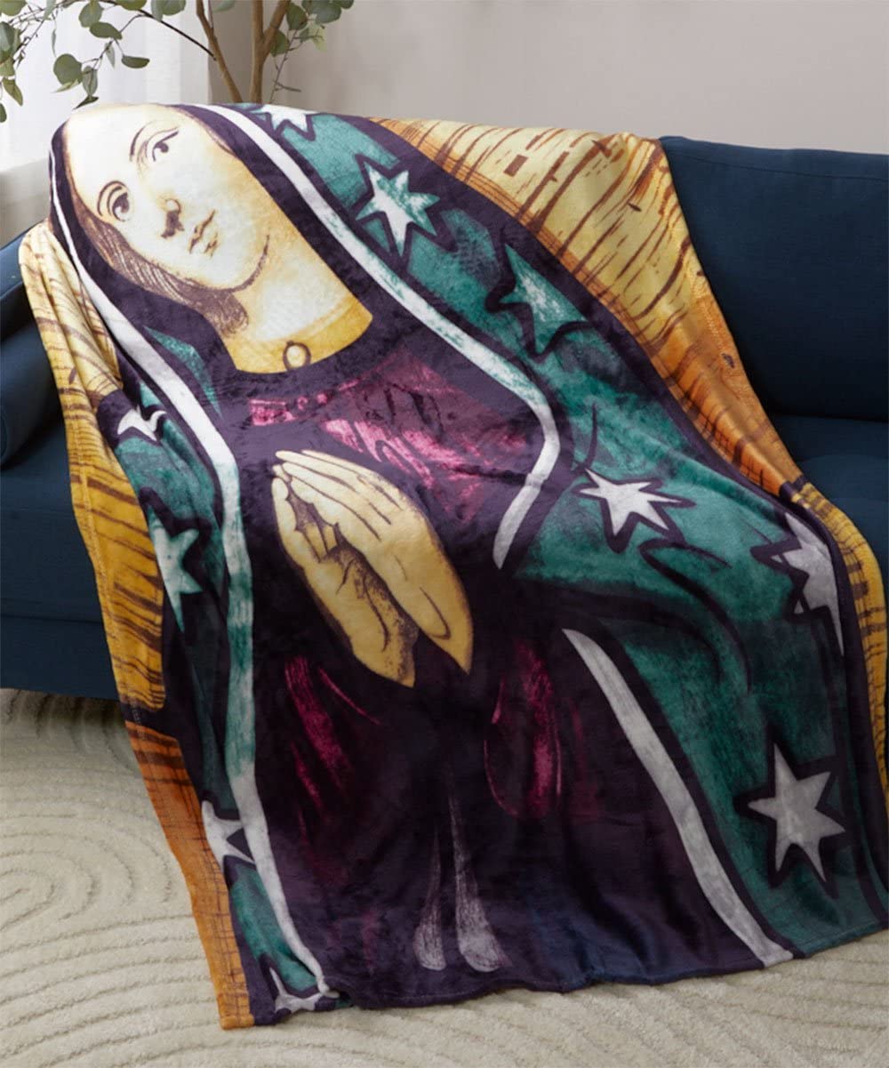 Decor&More Religious 50" x 70" Oversized Super Soft Microplush Throw Blanket