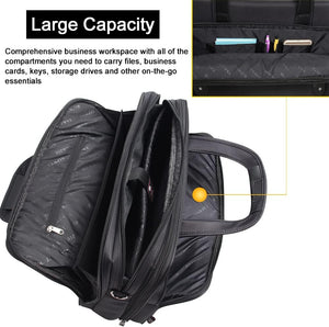 Men’s Canvas Laptop Tote Bag 17 19 Inch Business Work Briefcase