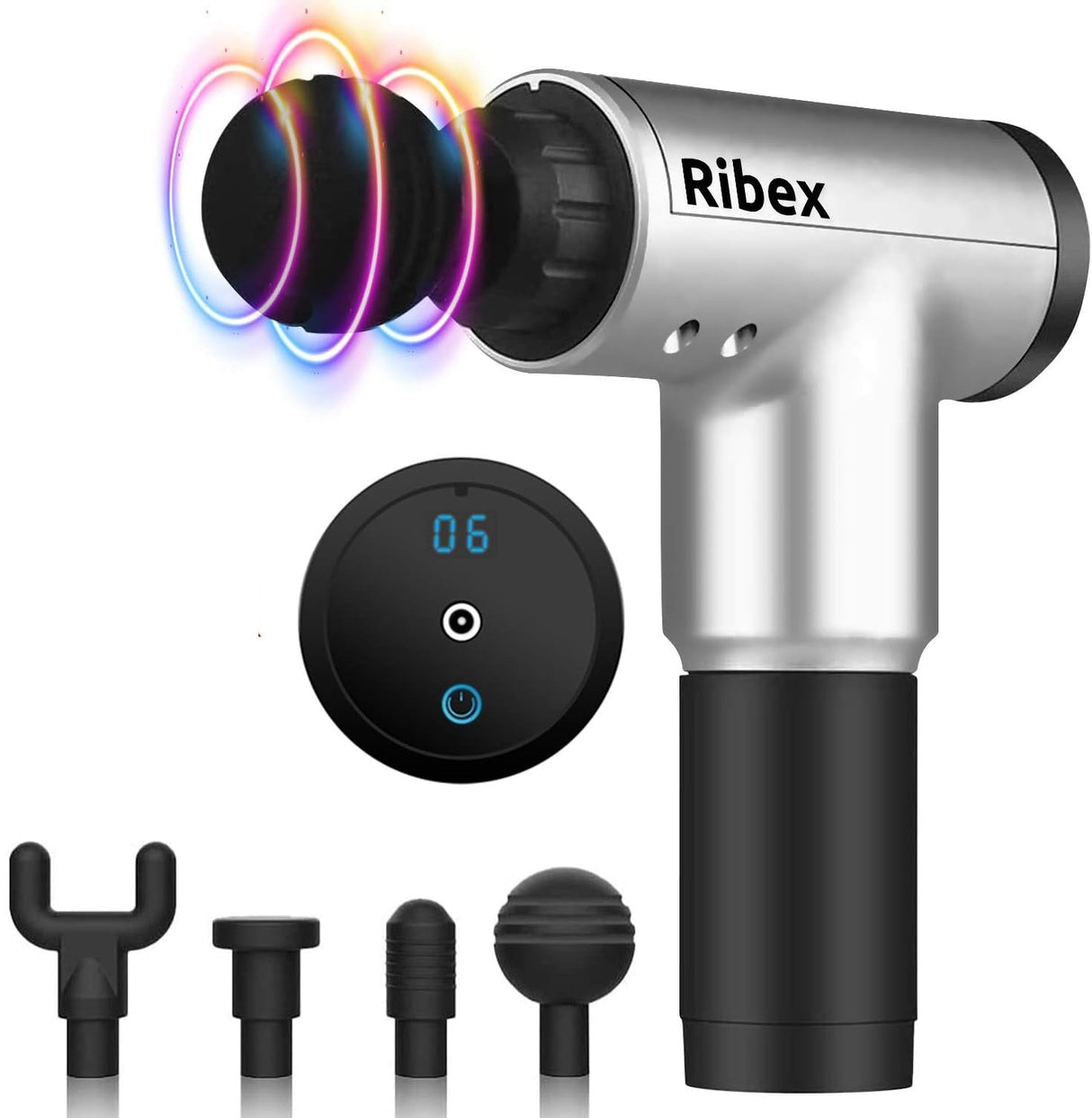 Ribex-Pro-Massage-Gun-With-4-Attachable-Heads-Massage-Gun