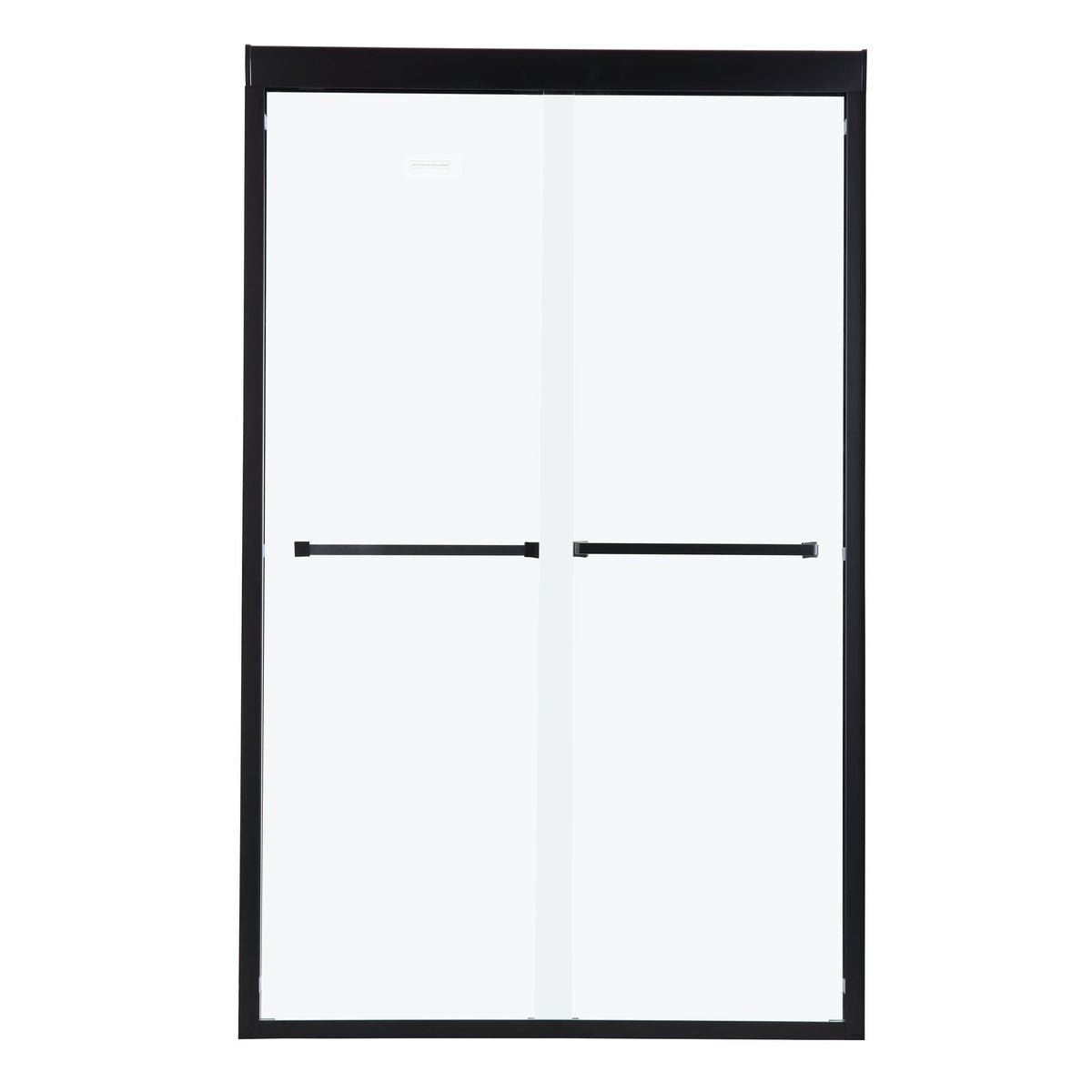 Modern Double Sliding Shower Enclosure with Tempered Glass - Pearl Silver, Gray, Black