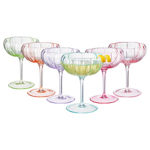 Flower Champagne Cocktail Glasses | Set of 4