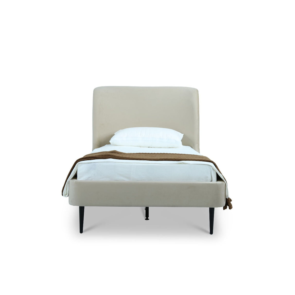Heather - Upholstered Bed With Curved Headboard
