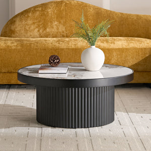 Set of 2 Coffee Tables with Sintered Stone Tabletops