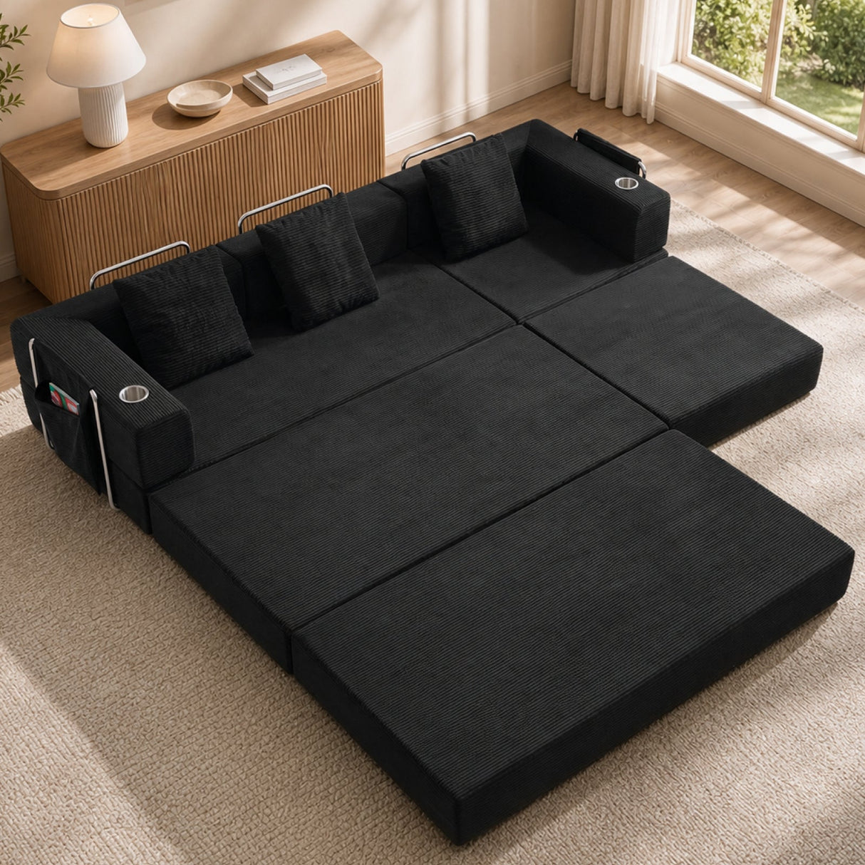 108" Modular Sectional Sofa with L-Shape Chaise