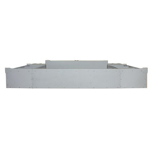 House Marchese - Entertainment Center - Gold Trim & Pearl Gray