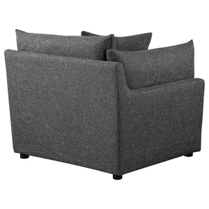 Tomasina - Modular Sofa With Cushions And Padded Arms - Black