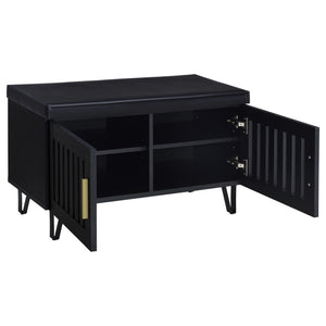 Clackamas - 2 Door Storage Bench With Padded Seat
