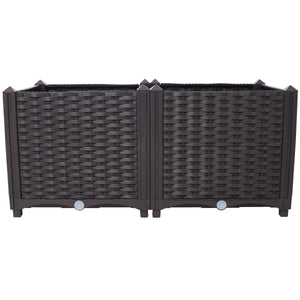 Deep Raised Garden Bed Plastic Planter Boxes