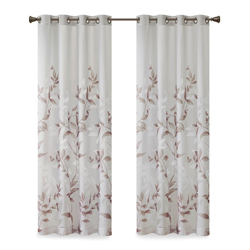 Burnout Printed Curtain Panel (Single Panel)