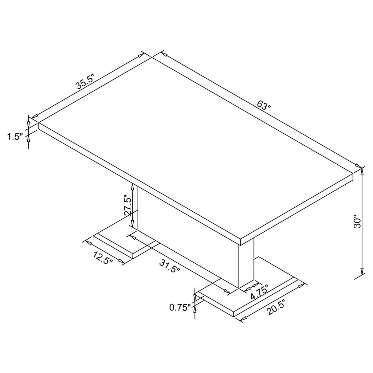 Varela - Dining Table - White