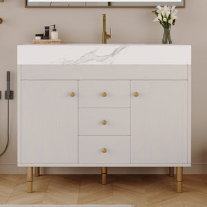 36 in Modern Free-standing Bathroom Vanity with Ceramic Sink & Ample Storage