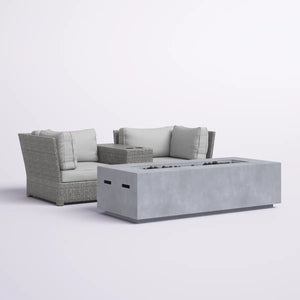 Outdoor Elegance Conversation Set With Fire Pit
