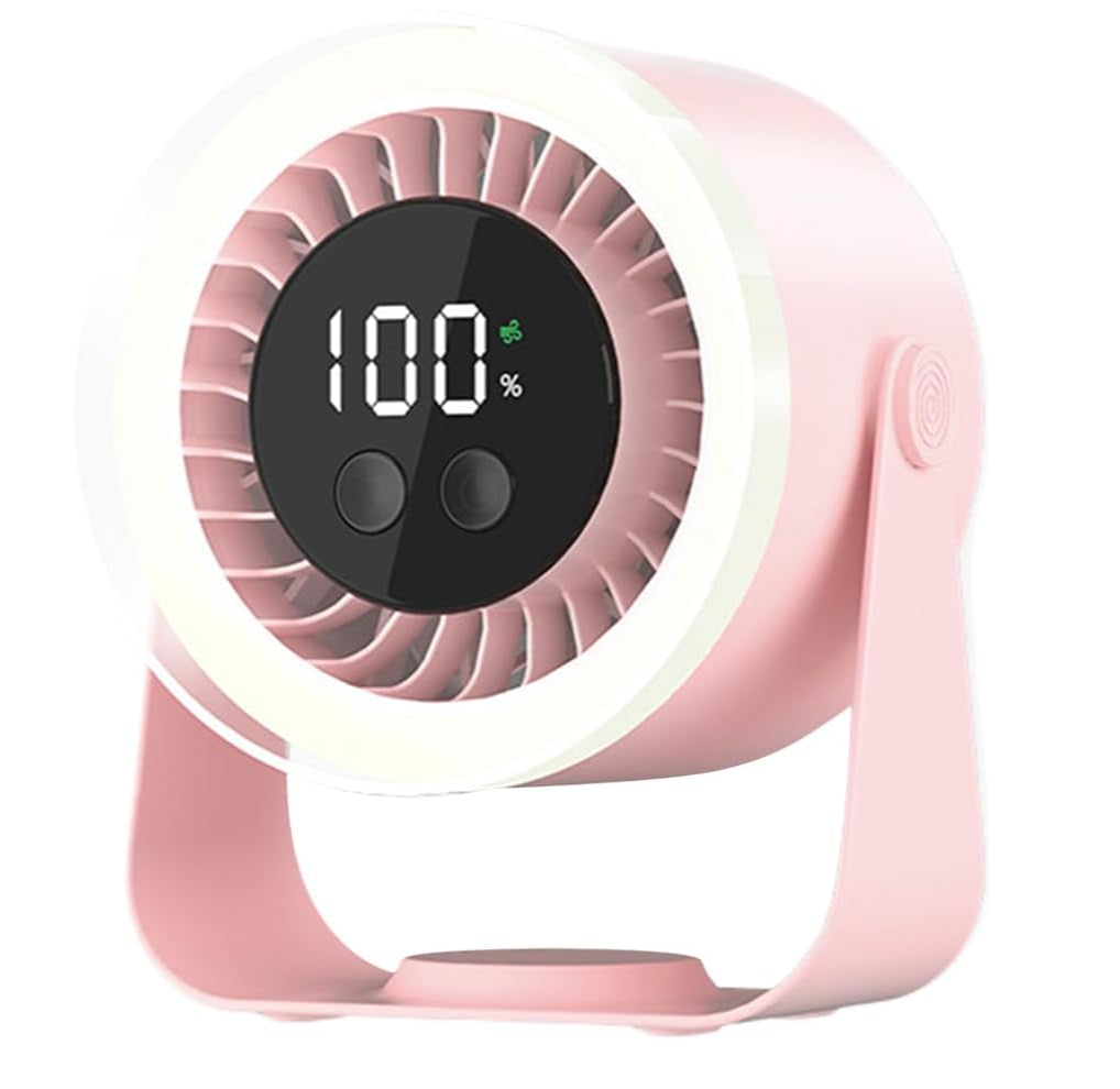 Quiet Desk Fan 10-Speed USB Rechargeable 3600mAh Portable