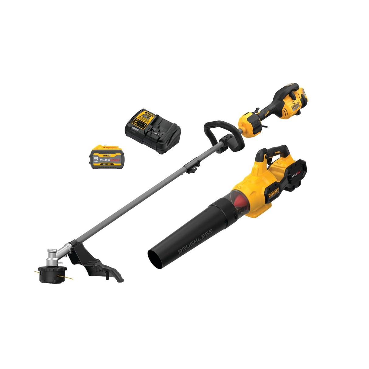 Open Box - DEWALT 60-Volt Cordless Lithium-Ion String Trimmer and Blower Combo Kit with 9Ah Battery and Charger (2-Tool)
