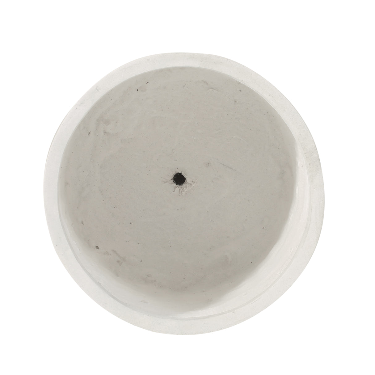 Antique white round planter