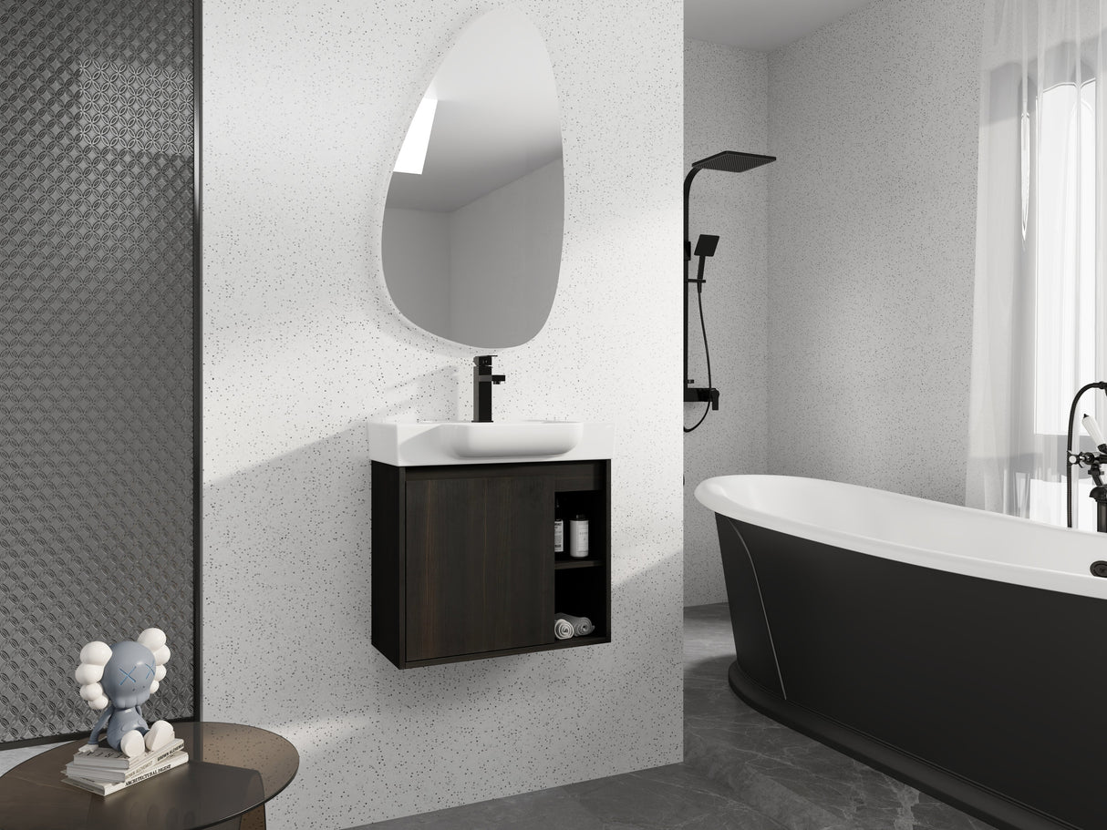 24" Wall-Mounted Bathroom Vanity