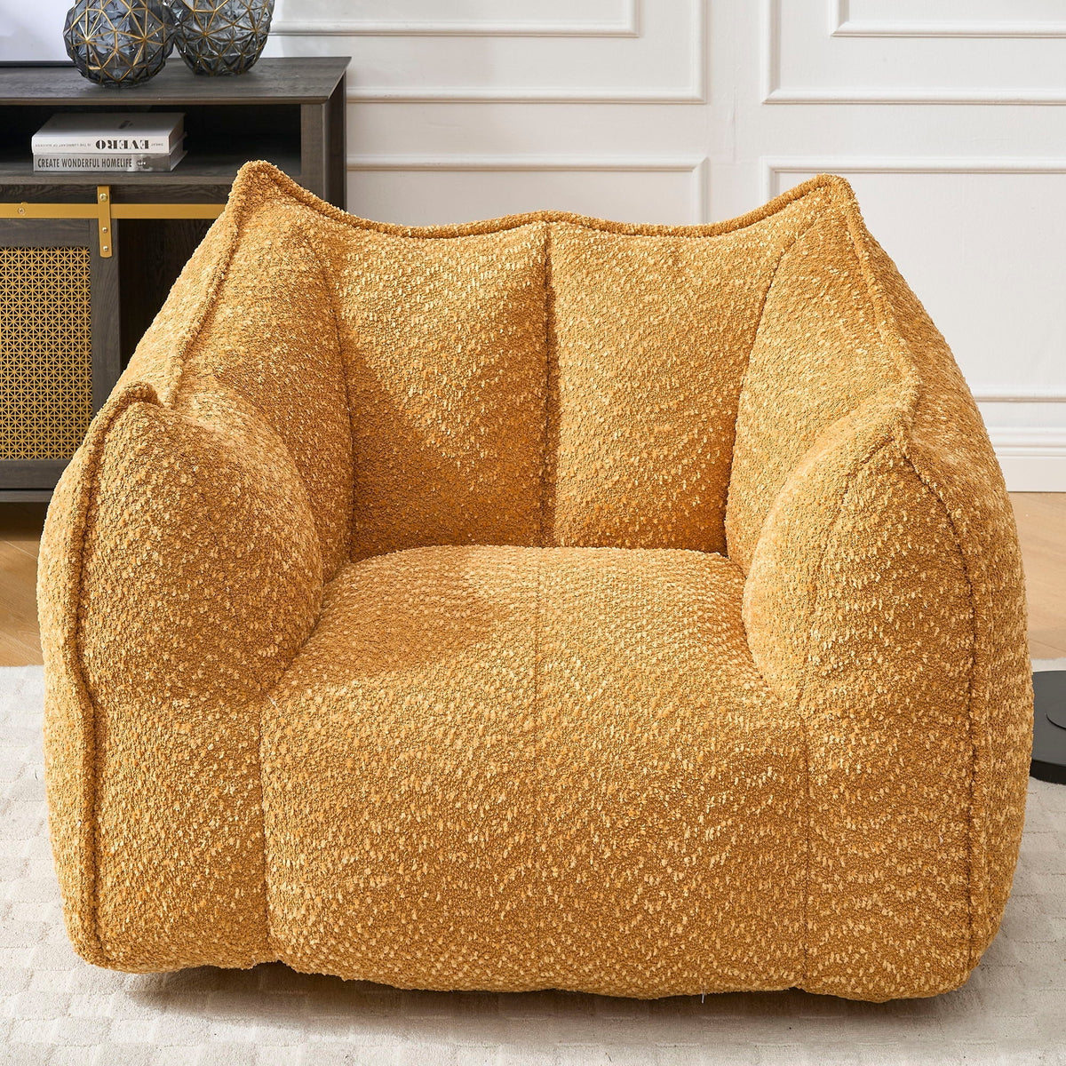Chenille Arm Chair with Highly Resilient Foam - Multiple Colors