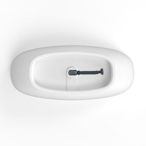 Soaking Bathtub, Freestanding, Solid Surface - Matte White