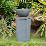 Zen Bowl Water Fountain Outdoor Bird Feeder and Garden Feature