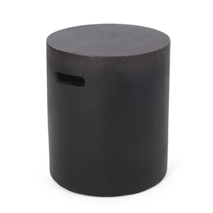 Outdoor End Table With Cutout Handle - Copper