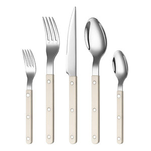 Khen Cream Cutlery Set of 20 –18/8 Stainless Steel Flatware