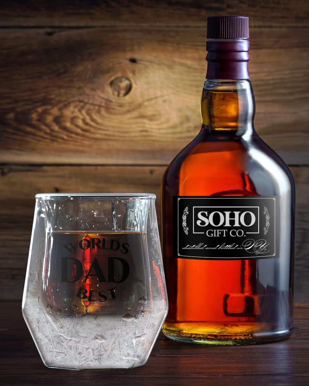 Freezer Whiskey Glass Gift for Dad - Insulated 7oz Frozen Chiller Cup (7oz) Enjoy Ice Cold Scotch and Bourbon - Drinking Gift (Gift Boxed)