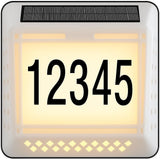 Solar LED Address Sign – Waterproof House Number Plaque, Customizable Numbers & Letters, Auto Dusk-to-Dawn Light, 8.1 x 6.9 Inches