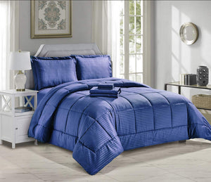 Decor&More Hotel Collection 8 Piece Bed in a Bag Down Alternative Comforter Set