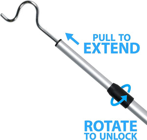 Shepherds Aluminium Extendable Pole with Cushioned Handle