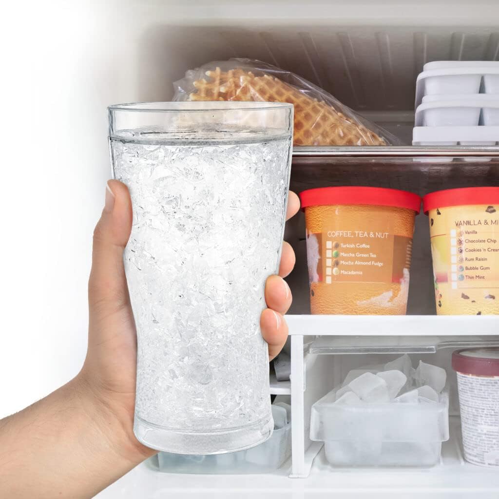 Freezer Cup Golfing Gift for - Freezable Ice-Gel Chiller Mug for Beer/Iced Cold Drinks - Insulated 14oz Frozen Drinking Glass for Men who Golf (Gift Boxed)