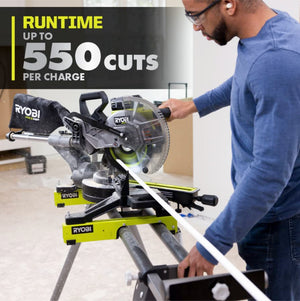 Open Box - RYOBI 18V ONE+ HP Brushless Cordless 10-inch Mitre Saw Kit with 4.0 HP Battery and Charger