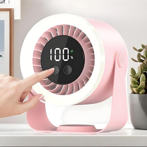 Quiet Desk Fan 10-Speed USB Rechargeable 3600mAh Portable
