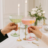 Flower Champagne Cocktail Glasses | Set of 4