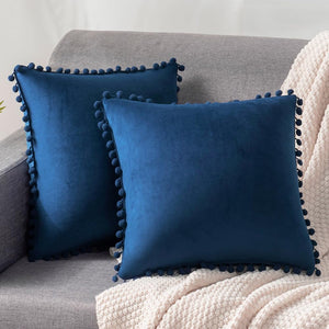 Pompoms Throw Pillow 18"x18", 12"x20" and 20"x20" pack of 1 throw pillow